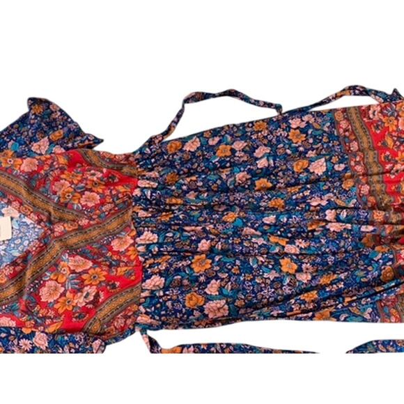 NWT!! "BLOOMCHIC" Summer Bohemian Full Length Flutter Dress SZ 12 Gypsy Fairy - Picture 5 of 13